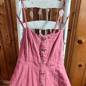 Old Navy Rose Button-Up Mini Dress